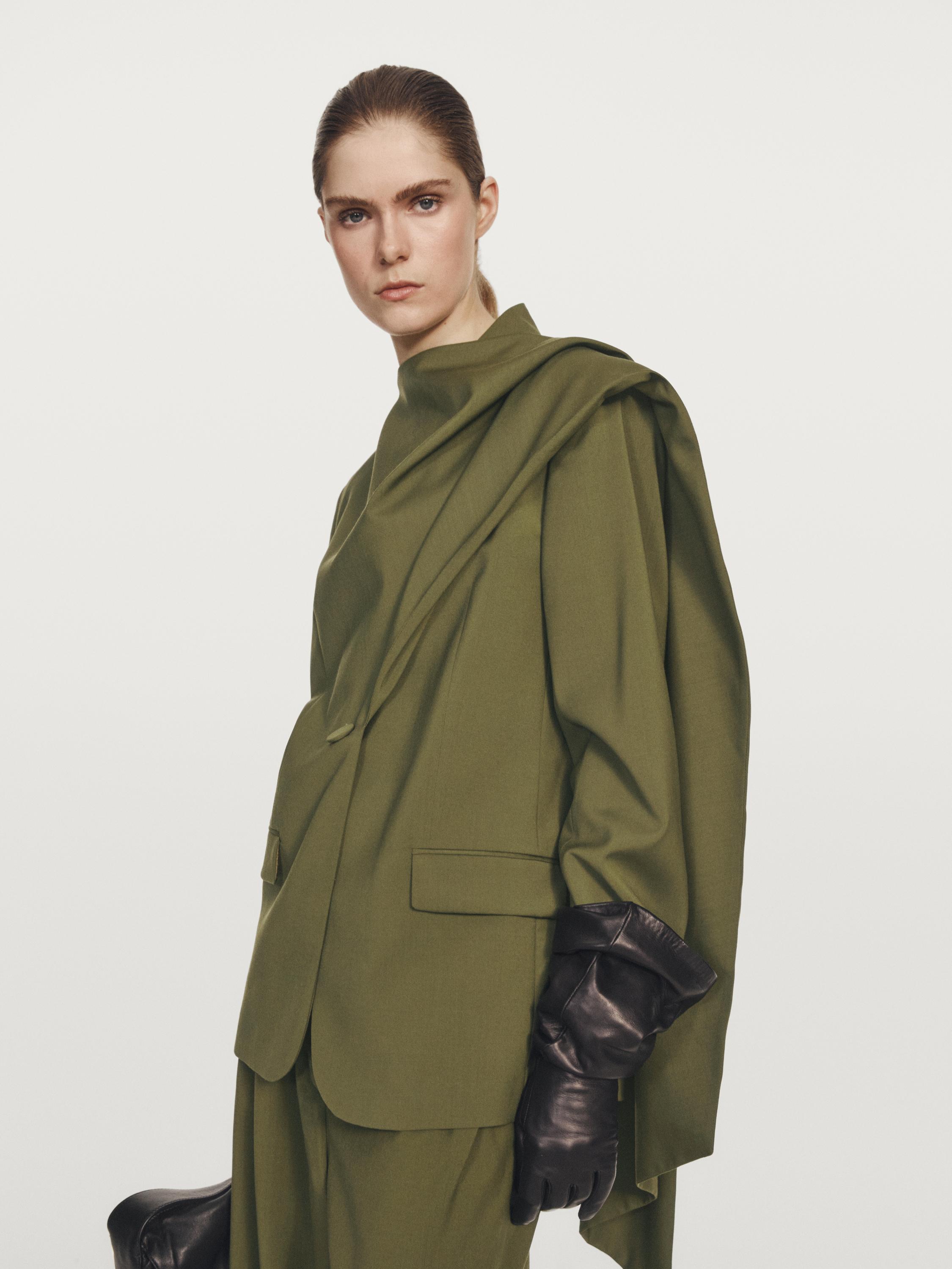 100% wool scarf blazer - STUDIO